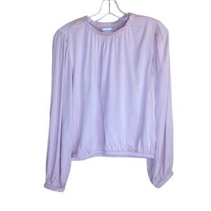 Cloth & Stone Luxe Banded Blouse Top in Beige 100% Ecovero Small